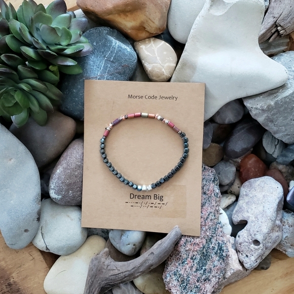 DREAM BIG Morse Code Bracelet - Picture 4 of 4